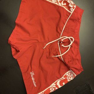 Women's Budweiser Red Board Shorts sz Medium